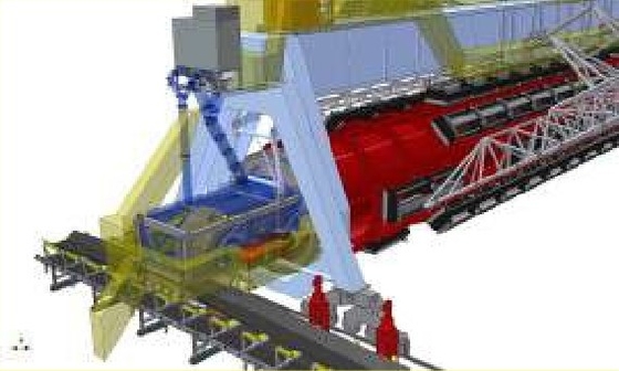 Stockyard Bulk Cargo Handling Equipment ประเภทกลองถ่านหิน Reclaimer Stacker