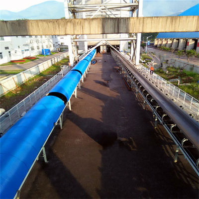 ระบบสายพานลำเลียงเหล็กกล้าคาร์บอนสำหรับการจัดเก็บการขนส่งเมล็ดแร่ถ่านหิน