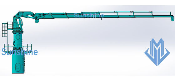 2.5t22m ไฟฟ้าไฮดรอลิกพับบูมเครนทางทะเลสำหรับเรือสนับสนุนนอกชายฝั่ง