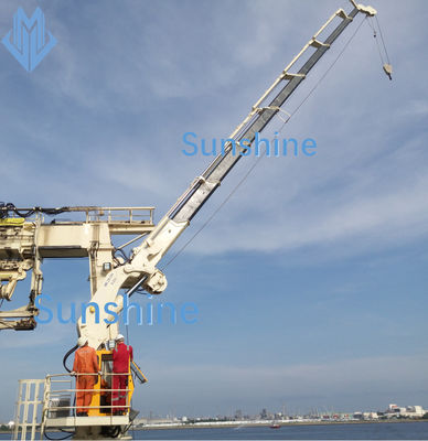 เครนทะเลบูมแบบพับได้ขนาด 3t22m สำหรับเรือสนับสนุนนอกชายฝั่ง