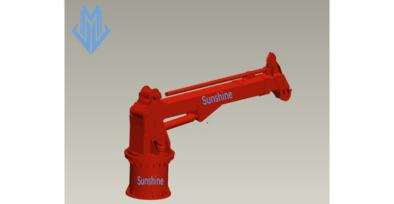 7t10m Electric Telescopic Boom เครนไฮดรอลิกทางทะเลสำหรับติดตั้งบน Vessel
