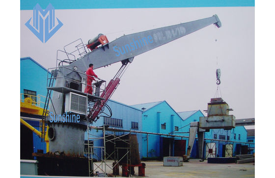 ใบรับรอง ABS 5t15m Stiff Boom Marine Crane สำหรับการจัดการสินค้าทั่วไป