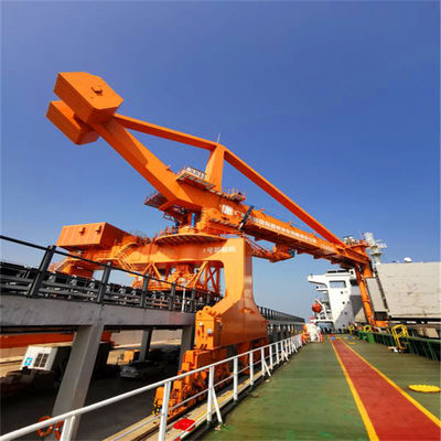 800 Tph Screw Ship Unloader การขนถ่ายวัสดุจำนวนมากจาก Vessel