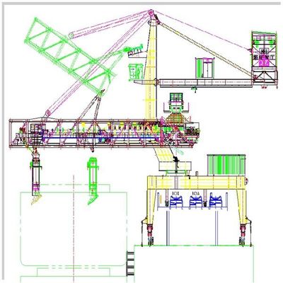 Seaport Terminal Heavy Duty Ship Loaders สำหรับการโหลดเมล็ดถ่านหินแร่