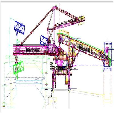 Seaport Terminal Heavy Duty Ship Loaders สำหรับการโหลดเมล็ดถ่านหินแร่