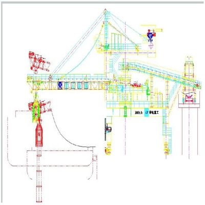 ความจุ 3000 Tph Heavy Duty Belt Type Continuity Ship Loaders