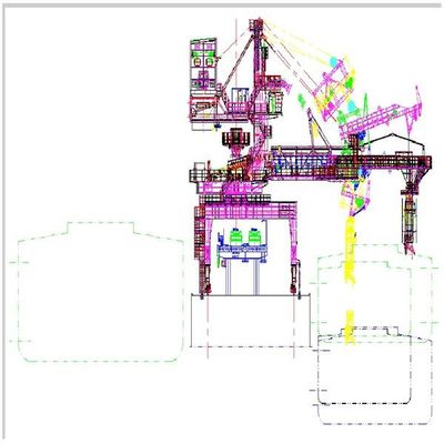 ความจุ 3000 Tph Heavy Duty Belt Type Continuity Ship Loaders