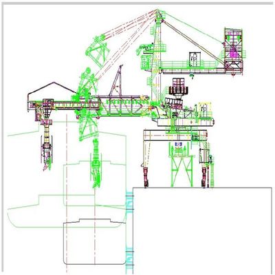 ความจุ 3000 Tph Heavy Duty Belt Type Continuity Ship Loaders