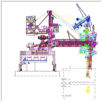 ความจุ 3000 Tph Heavy Duty Belt Type Continuity Ship Loaders