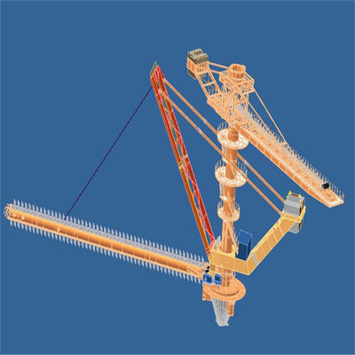 ความจุ 2000 Tph Stacker Stockyard และ Reclaimer สำหรับการจัดการวัสดุจำนวนมาก
