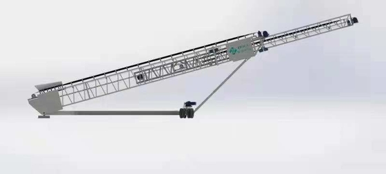 สายพานลำเลียงแบบ Telescopic Belt Radial Stacker หรือการจัดการวัสดุจำนวนมาก 800 t / h